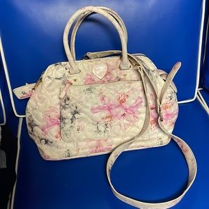 Betsey Johnson, large purse, watercolor, floral, print